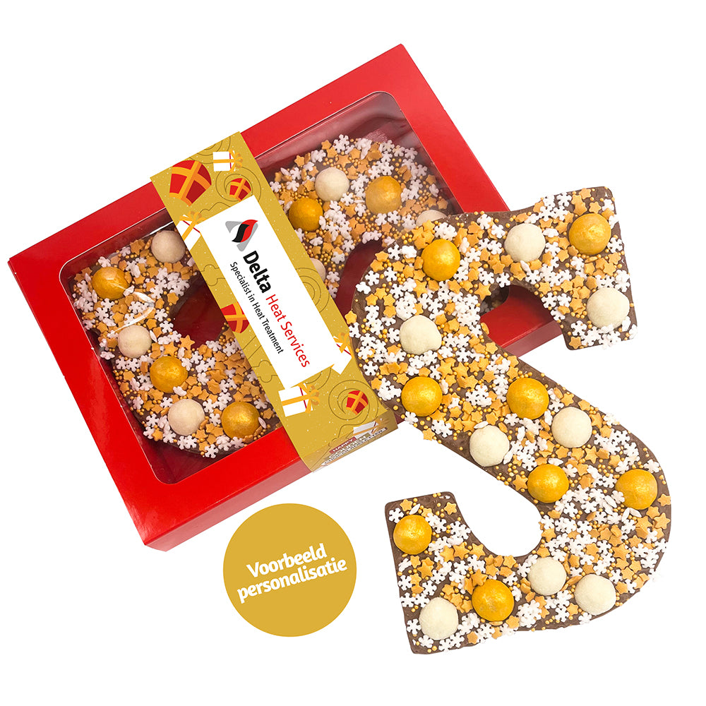 Chocolade Happy Chocoladeletter goud (250 gram) - Melk