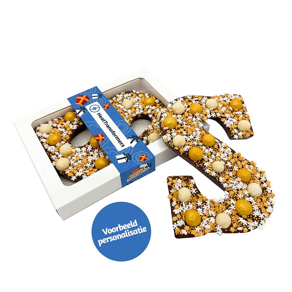 Chocolade Happy Chocoladeletter goud (250 gram) - Melk