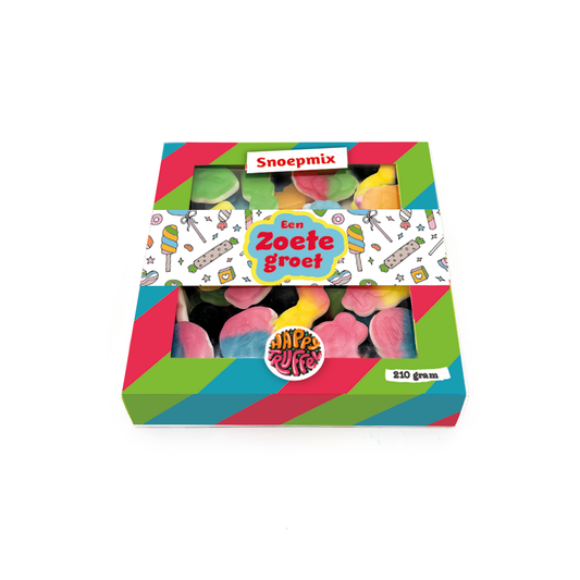 Snoeppakket “Een zoete groet” mixsnoep (210 gram)